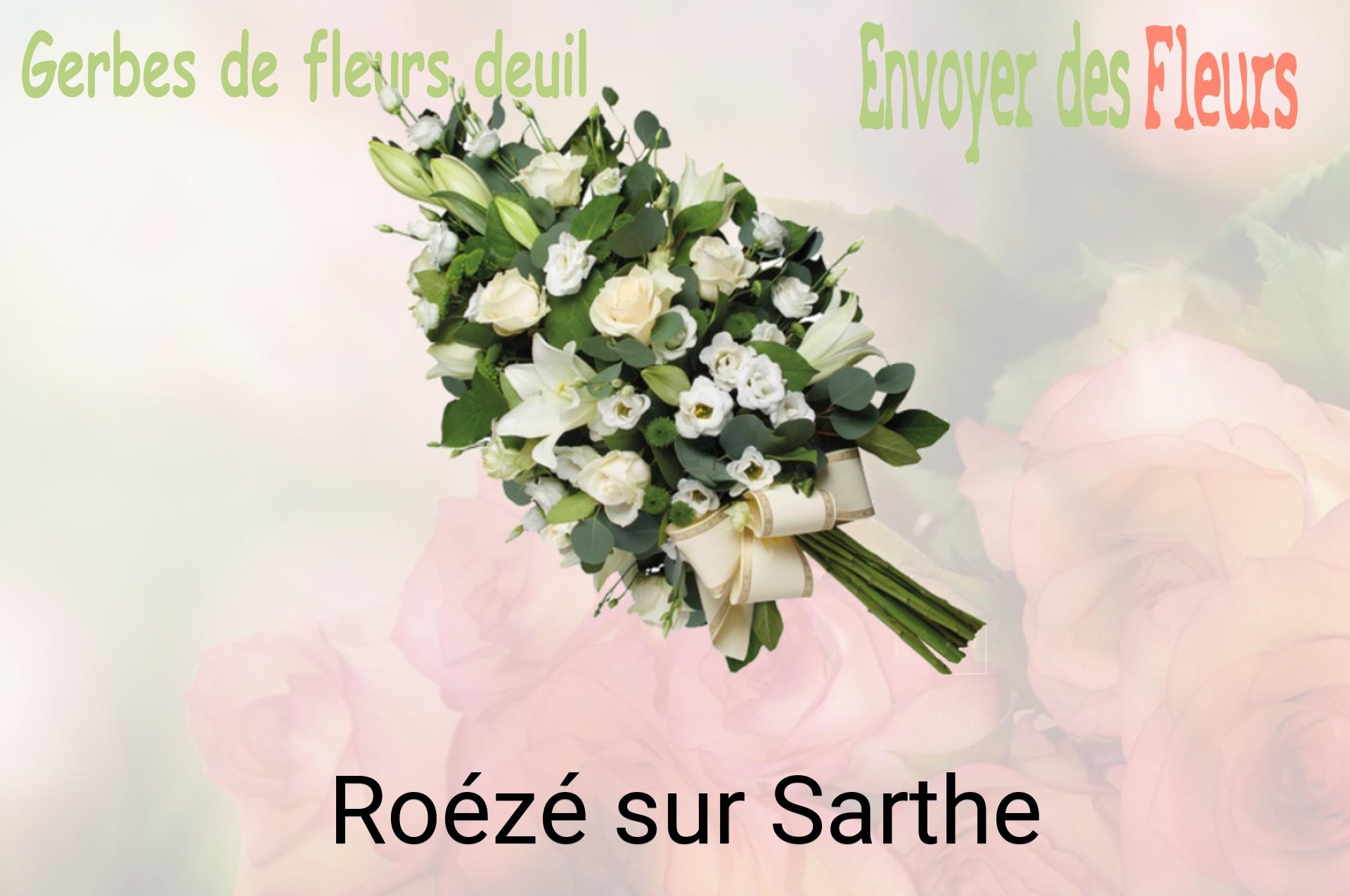 Gerbe de fleurs de deuil livrée à Roézé-sur-Sarthe